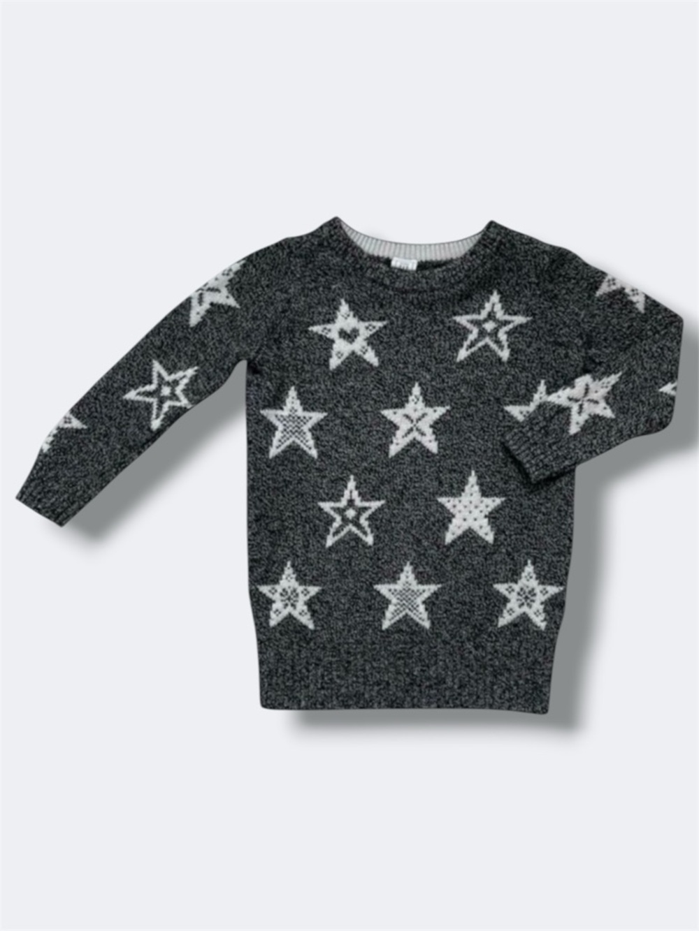 Baby Gap Sweater Toddler 2T Black Cream Stars Cotton Wool Crew Neck Cozy Fall